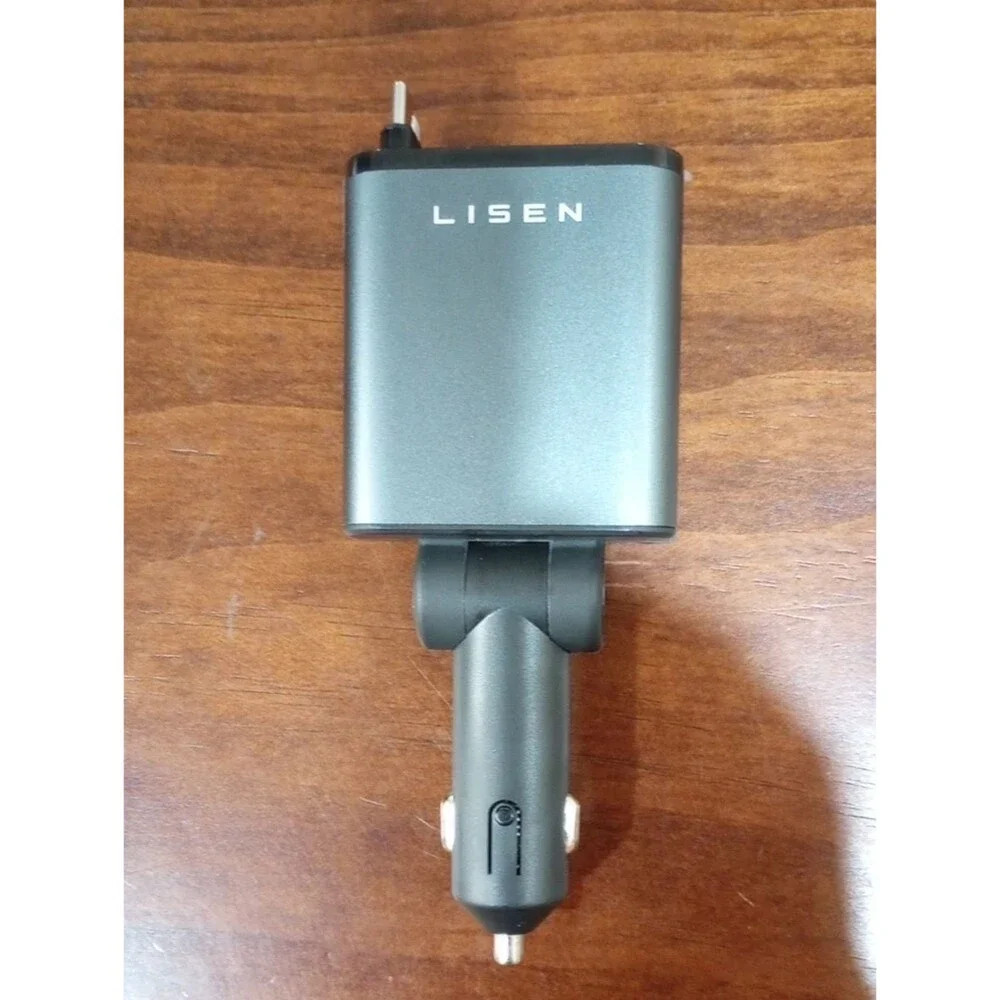Lisen B104 Car Charger With Retractable Cables - NIB!